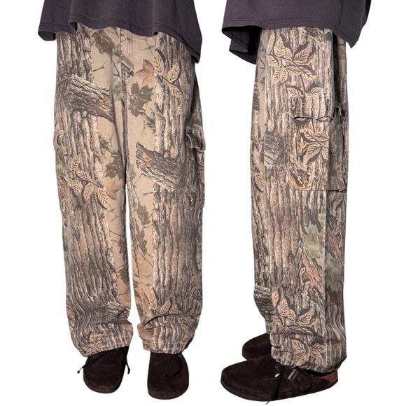 Loose Fit y2k Realtree 36x30 Skater Grunge Punk Camo Pants Style - Picture 1 of 9